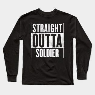 Straight Outta Soldier - Final Fantasy VII Long Sleeve T-Shirt